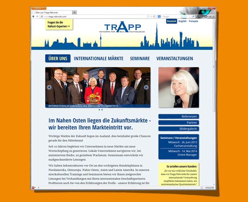 Trapp Networks – Webseite